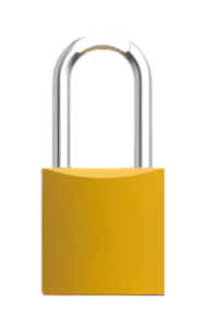 Productos candado no aislado de seguridad metalico bd a32 amarillo