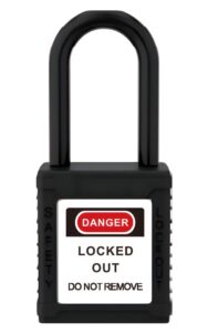 Productos candado de seguridad aislado color negro