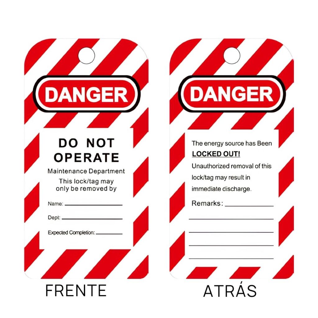 tarje ta de bloqueo de seguridad
